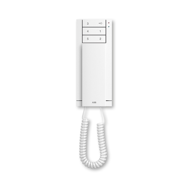 Telefon domovní, 6-tlačítkový, se sluchátkem, biały / 6-przyciskowy