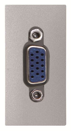 N2155.5 PL^Gniazdo VGA-1M, srebrny