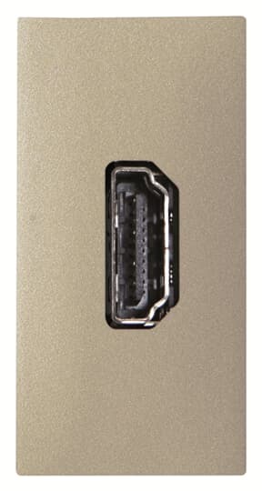 N2155.6 CV^Gniazdo HDMI-1M, szampański