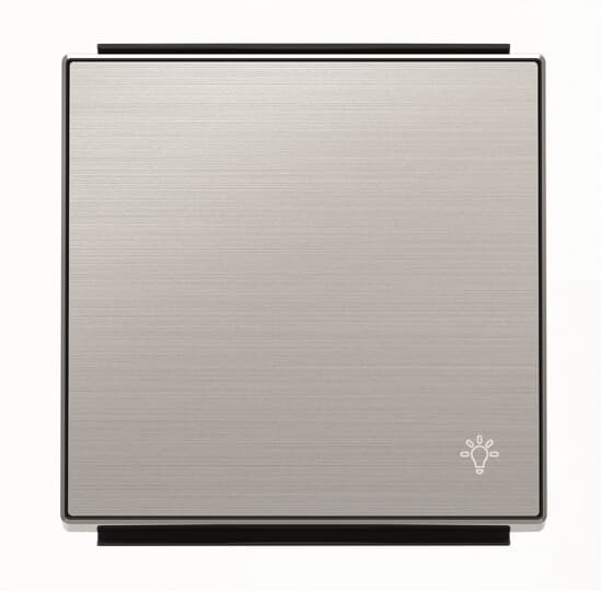 KLAWISZ Z SYMBOLEM ŚWIATŁO,1-KROTNY, stal szlachetna