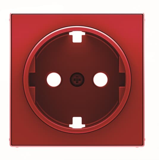 POKRYWA GNIAZDA SCHUKO, czerwony