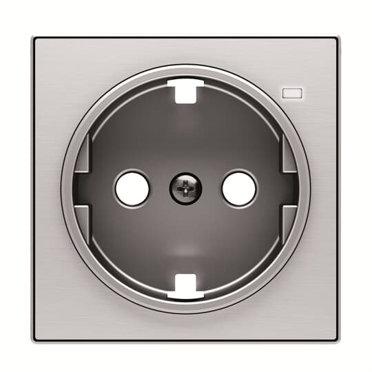 POKRYWA GNIAZDA SCHUKO Z OKIENKIEM, stal szlachetna