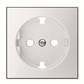 POKRYWA GNIAZDA SCHUKO, PŁASKA, białe szkło