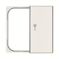 KLAWISZ ŚWIATŁO 1/2-POŁOWA,PRAWY, biały mat