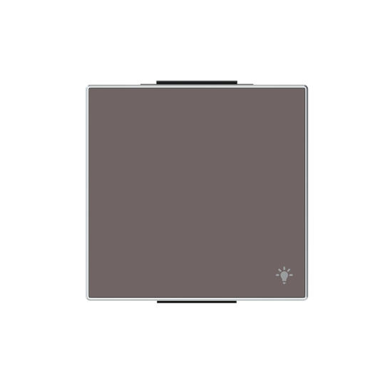 KLAWISZ Z SYMBOLEM ŚWIATŁO,1-KROTNY Taup, taupe