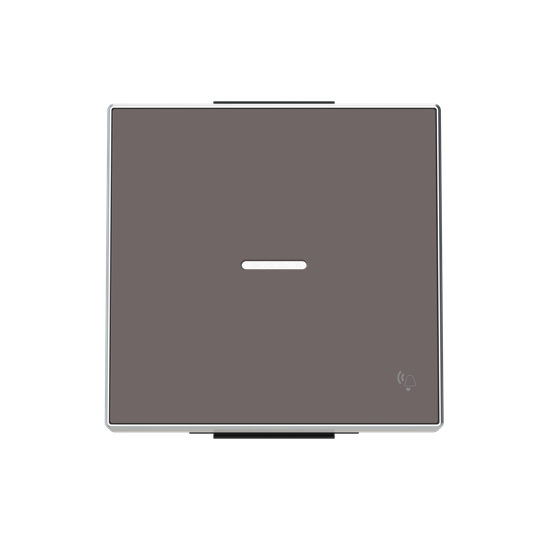 KLAWISZ Z OKIENKIEM I SYMBOLEM DZWONEK,1, taupe
