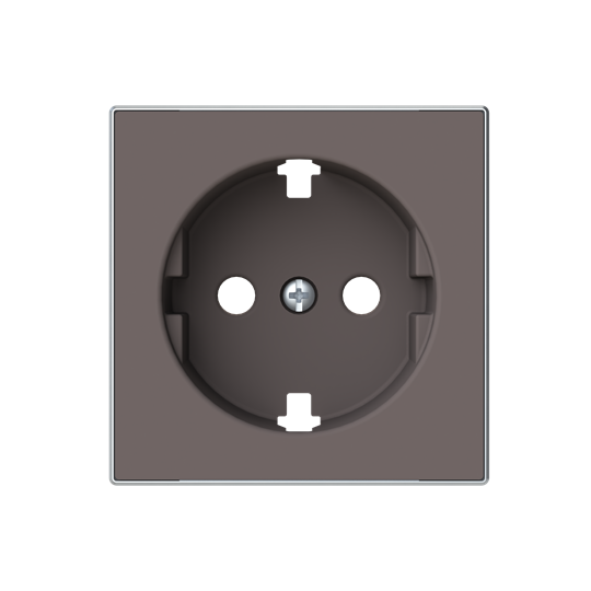 POKRYWA GNIAZDA SCHUKO, PŁASKA Taupé, taupe